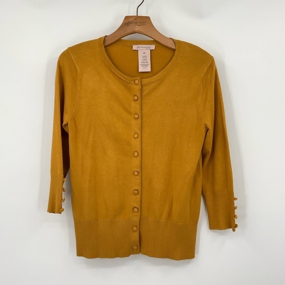 Philosophy Golden Cardigan Size Small K20‎